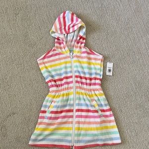 NWT old navy sleeveless terry beach/pool cover up - 18-24 months.